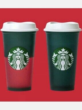 Starbucks Holiday 2020 Color Changing Cups Christmas Hot Cups Set 2 Tumbler NEW